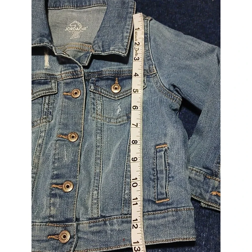 Jordache Light Wash Jean Jacket  with Pockets Snap Buttons  4T